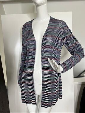 Missoni for Nordstrom Sz 42 Rayon Viscose Long Sleeve Duster Cardigan Sweater